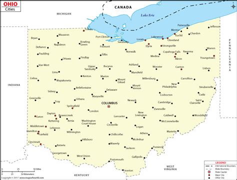 list of cities in ohio alphabetically|Map of Cities in Ohio, List of Ohio Cities by Population.